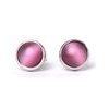Náušnice Pearl Silver Pink