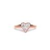 Prsteň Heart Rosegold